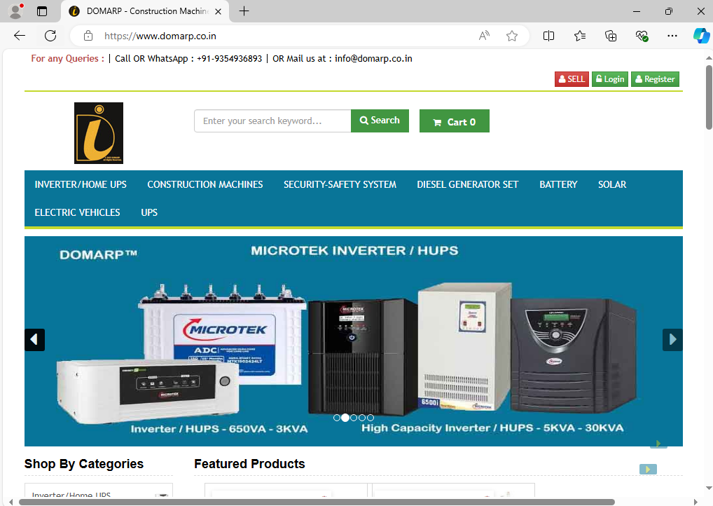 Solar Inverter / PCU and Battries by Domarp 