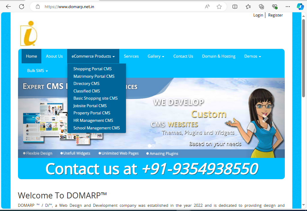 Readymade Portal/CMS for online Business by DOMARP